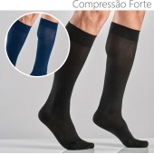 Meias de algodão unisexo compressão forte